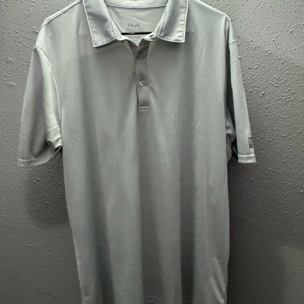 Huk Men's Steel Gray Polo Shirt